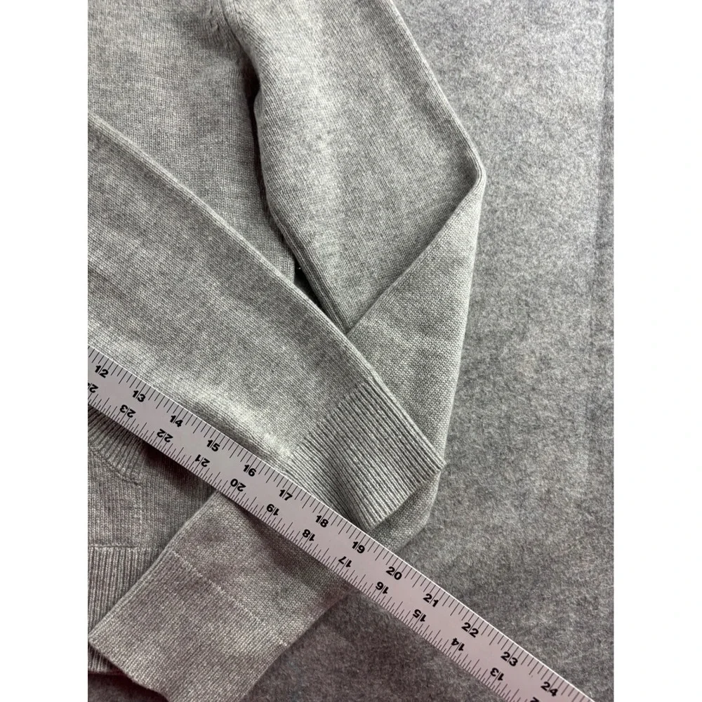 Banana Republic 100% Cashmere Hoodie Sweater Gray Knit Pullover Mens Medium